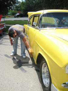 clean your classic car before taking it out for its first Spring trip