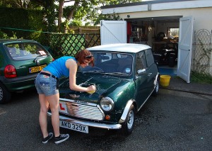 Washing a vintage car on a regular basis should help keep its bodywork in good condition