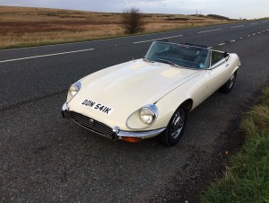 The Jaguar E-Type convertible is a wonderful looking classic car